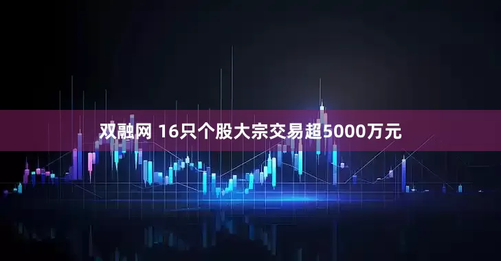 双融网 16只个股大宗交易超5000万元