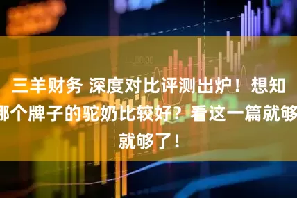 三羊财务 深度对比评测出炉！想知道哪个牌子的驼奶比较好？看这一篇就够了！